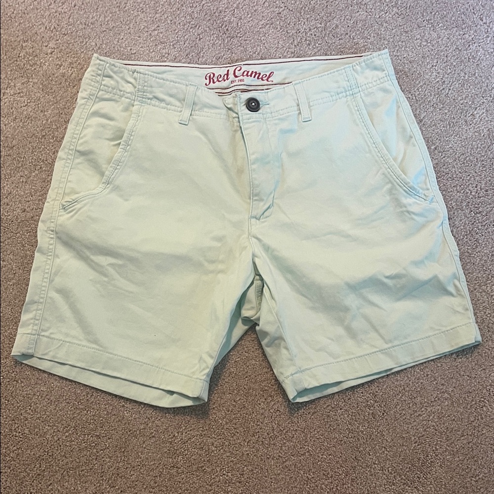 Red Camel Light Green Shorts